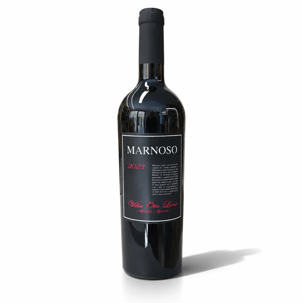 Sangiovese Marnoso 2023 - Villa Otto Lune Bottiglia di Sangiovese di Romagna Superiore DOC Marnoso 2023 Villa Otto Lune vino rosso romagnolo