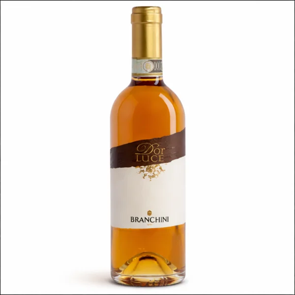 Bottiglia Albana di Romagna DOCG Passito D&ograve;r Luce 2016 Branchini vino dolce romagnolo