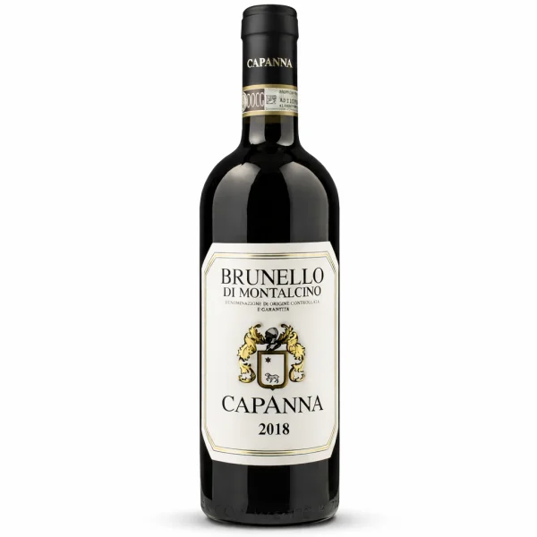 Bottiglia Brunello di Montalcino 2018 Capanna vino rosso toscano