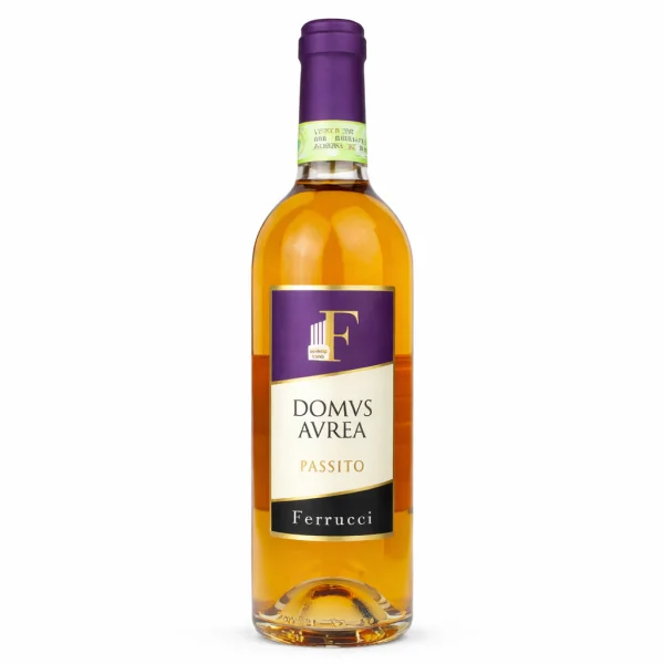 Bottiglia Albana di Romagna Passito DOCG Domus Aurea Cantina Ferrucci vino dolce 50cl